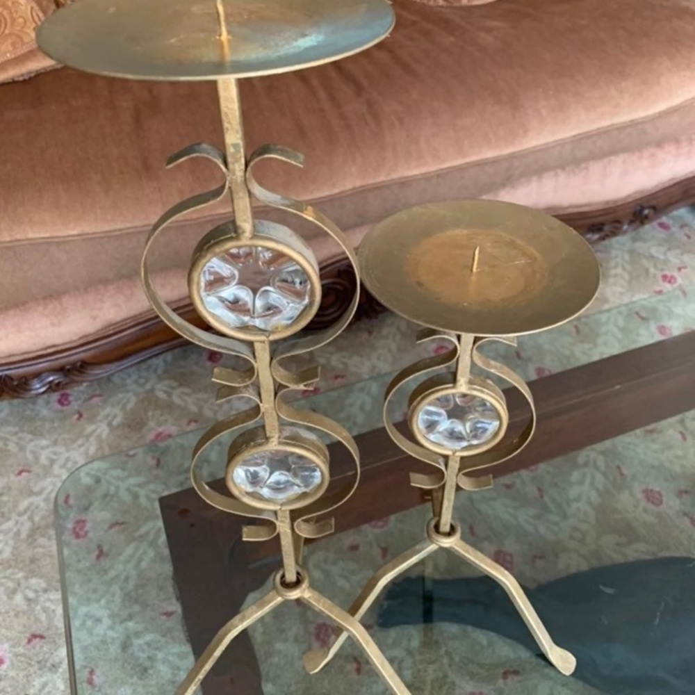 Vintage Metal candle holders